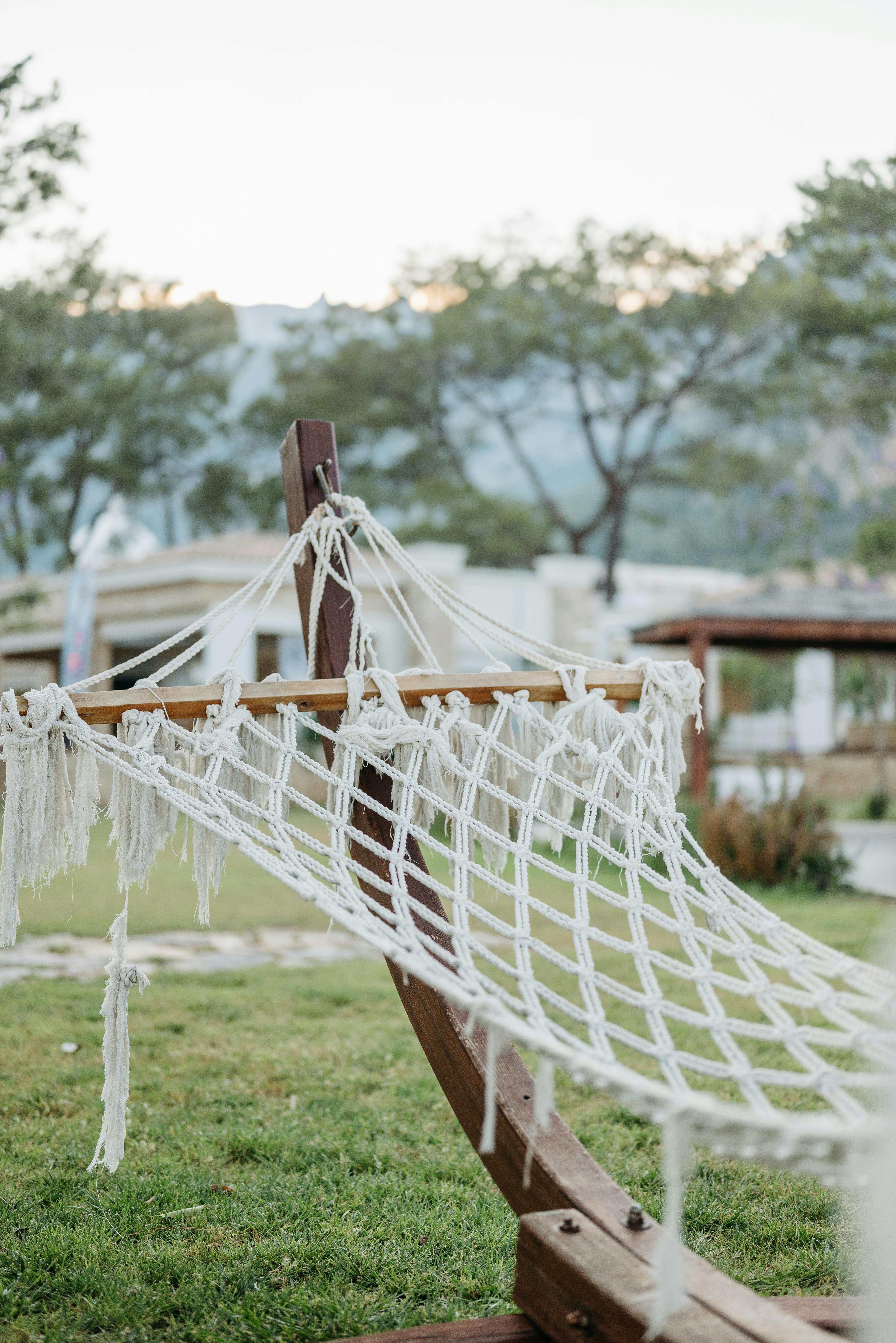 Outdoor Hammock with Wooden Frame